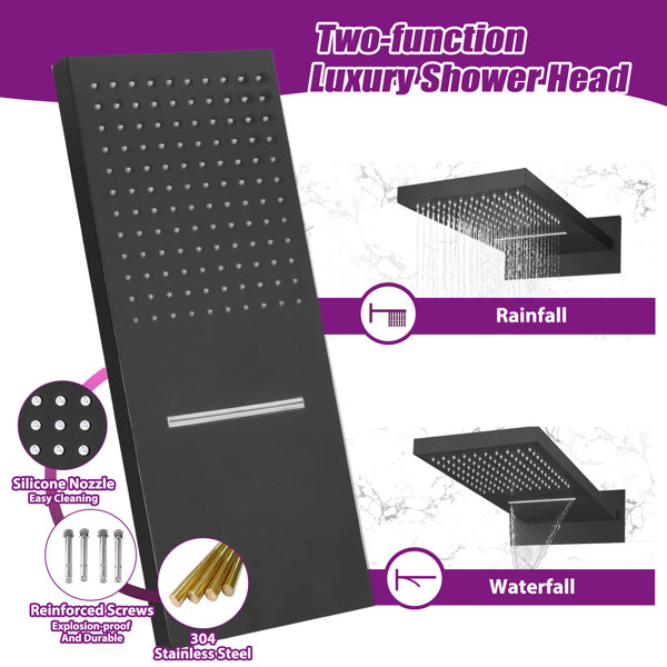 TL Luxury 3Function Complete Shower System with Slide Bar Wayfair